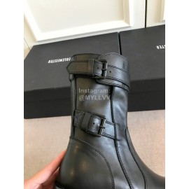 Ann Demeulemeester Fashion Square Head Calf Martin Boots For Women 