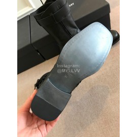 Ann Demeulemeester Fashion Square Head Calf Martin Boots For Women 