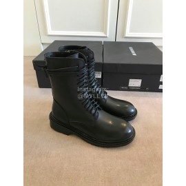 Ann Demeulemeester Fashion Black Calf Short Martin Boots For Women 