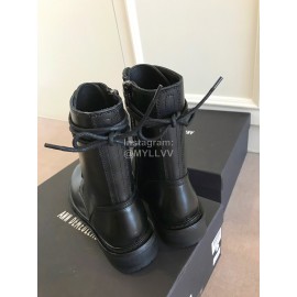 Ann Demeulemeester Fashion Black Calf Short Martin Boots For Women 