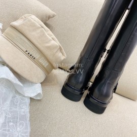 Ann Demeulemeester Vintage Black Leather Boots For Women 