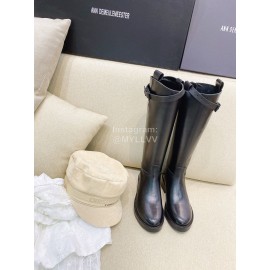 Ann Demeulemeester Vintage Black Calf Leather Boots For Women 