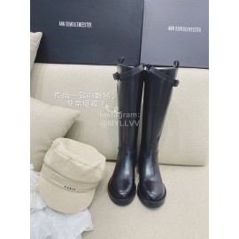 Ann Demeulemeester Vintage Black Calf Leather Boots For Women 