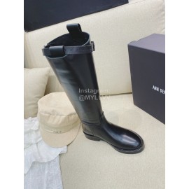 Ann Demeulemeester Vintage Black Calf Leather Boots For Women 