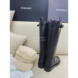 Ann Demeulemeester Vintage Black Calf Leather Boots For Women 