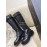Ann Demeulemeester Vintage Black Leather Lace Up Boots For Women 