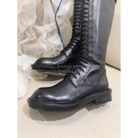 Ann Demeulemeester Vintage Black Leather Lace Up Boots For Women 