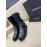 Ann Demeulemeester Vintage Black Leather Short Boots For Women 