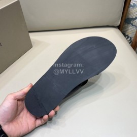 Armani New Leather Sandals For Men Black