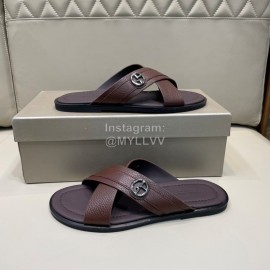 Armani New Leather Sandals For Men Brown