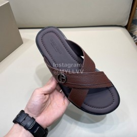 Armani New Leather Sandals For Men Brown