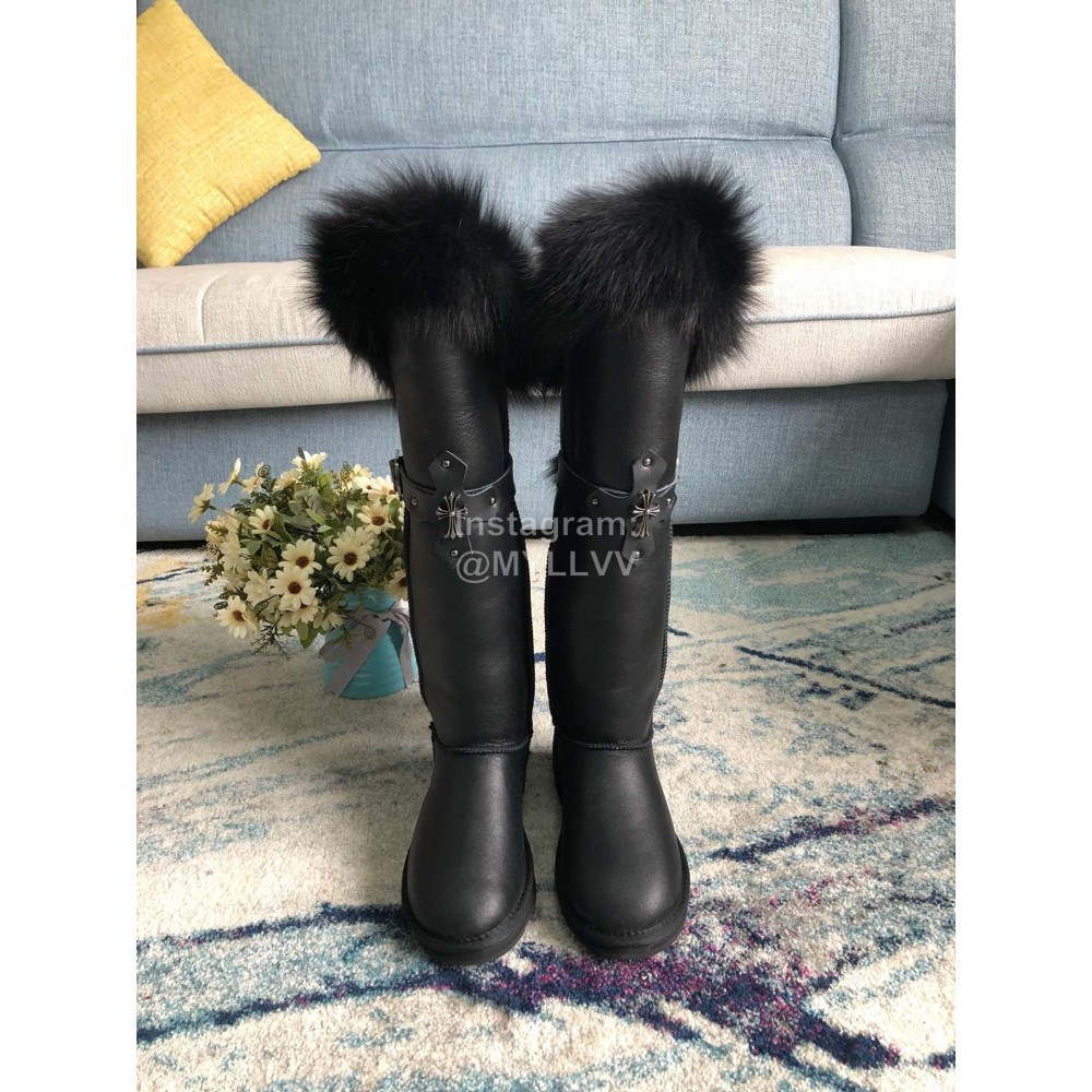Australia Luxe Collective Winter Black Warm Wool Long Boots For Women