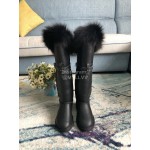 Australia Luxe Collective Winter Black Warm Wool Long Boots For Women