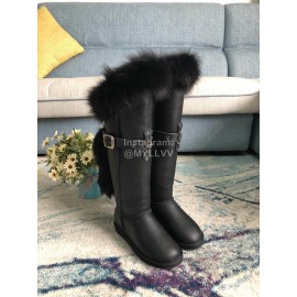 Australia Luxe Collective Winter Black Warm Wool Long Boots For Women