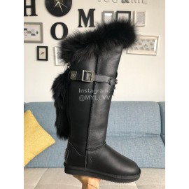 Australia Luxe Collective Winter Black Warm Wool Long Boots For Women