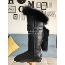 Australia Luxe Collective Winter Black Warm Wool Long Boots For Women