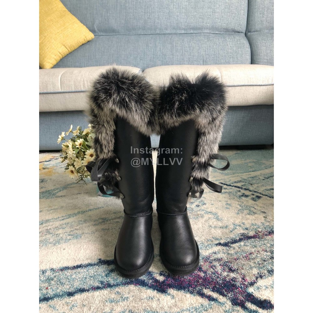 Australia Luxe Collective Winter Warm Wool Long Boots For Women Black