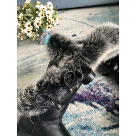 Australia Luxe Collective Winter Warm Wool Long Boots For Women Black