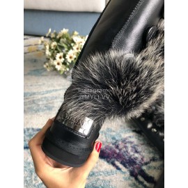 Australia Luxe Collective Winter Warm Wool Long Boots For Women Black