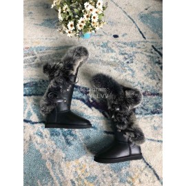 Australia Luxe Collective Winter Warm Wool Long Boots For Women Black