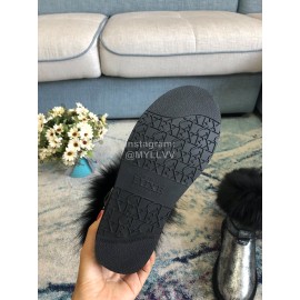 Australia Luxe Collective Black Leather Warm Wool Winter Short Boots For Women 