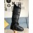 Australia Luxe Collective Winter Fashion Black Wool Long Boots For Women