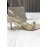 Badgley Mischka Fashion Cowhide Diamond High Heel Sandals For Women Khaki