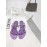 Badgley Mischka Fashion Cowhide Diamond Flat Heel Sandals For Women Purple