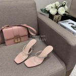 Badgley Mischka Fashion Cowhide Diamond High Heel Slippers For Women