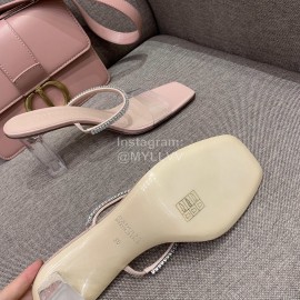 Badgley Mischka Fashion Cowhide Diamond High Heel Slippers For Women