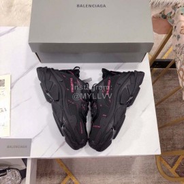 Balenciaga Triple S Logo Printed Black Sneakers 