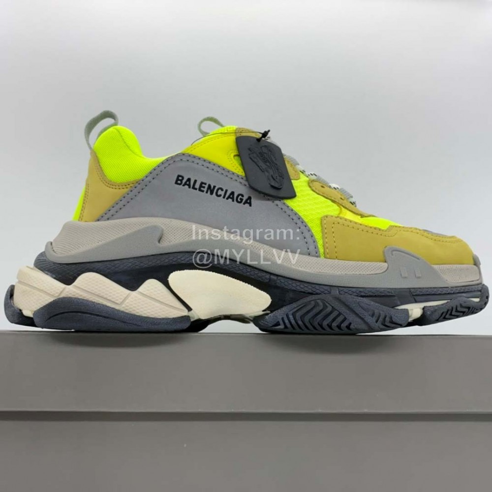 Balenciaga Triple S Clunky Sneakers Fluorescent Green