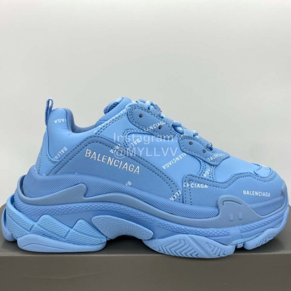 Balenciaga Triple S Clunky Sneakers Blue