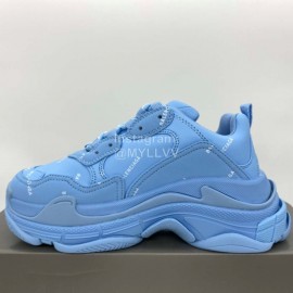 Balenciaga Triple S Clunky Sneakers Blue