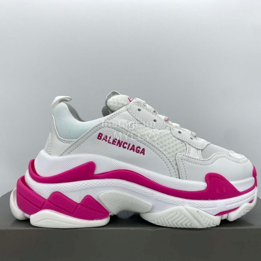 Balenciaga Triple S Clunky Sneakers Fluorescent Pink