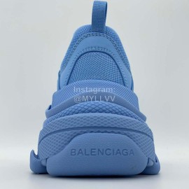 Balenciaga Triple S Blue Clunky Sneakers 