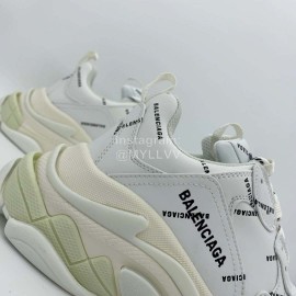 Balenciaga Triple S Letter Printed White Clunky Sneakers