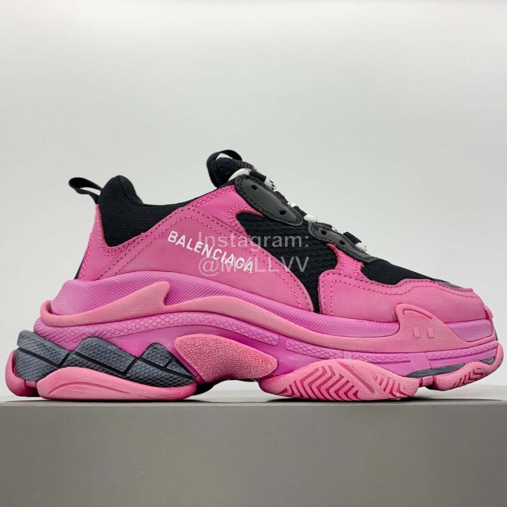 Balenciaga Triple S Clunky Sneakers Pink Black