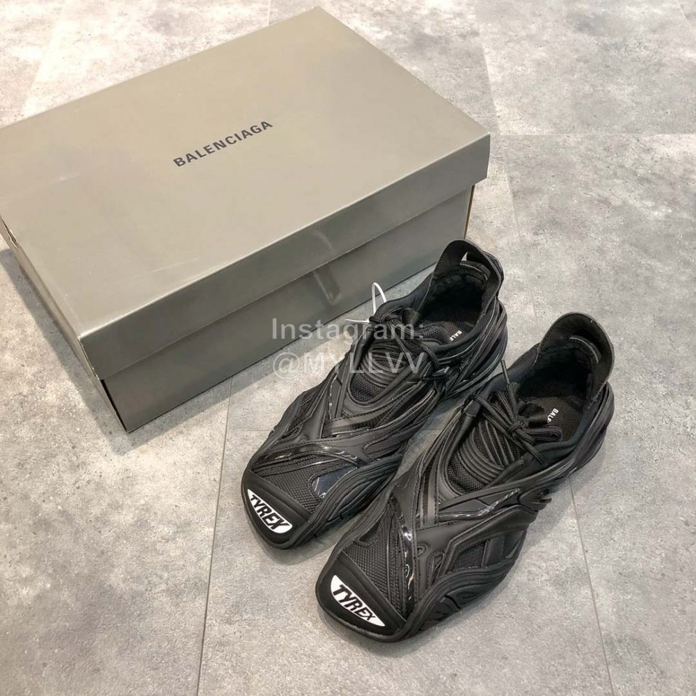Balenciaga Tyrex Square Head Sneakers For Men And Women Black