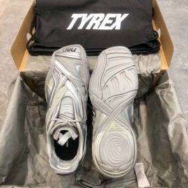 Balenciaga Tyrex Square Head Sneakers For Men And Women Silver