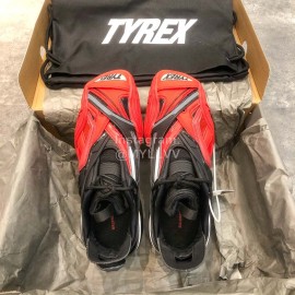 Balenciaga Tyrex Square Head Sneakers For Men And Women Red