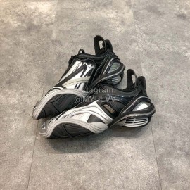 Balenciaga Tyrex Square Head Sneakers For Men And Women Black Silver