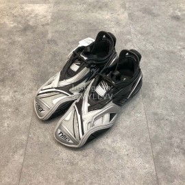 Balenciaga Tyrex Square Head Sneakers For Men And Women Black Silver