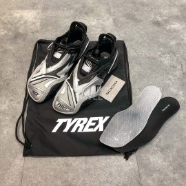 Balenciaga Tyrex Square Head Sneakers For Men And Women Black Silver