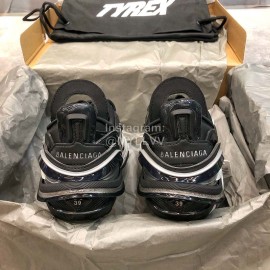 Balenciaga Tyrex Square Head Sneakers For Men And Women Black Silver