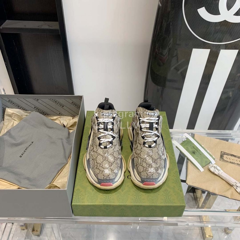 Balenciaga Triples Gucci Fashion Sneakers For Men And Women