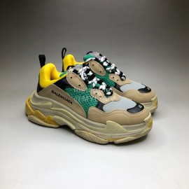 Balenciaga Fashion Mesh Sneakers For Men And Women Khaki