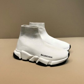 Balenciaga Fashion Sock Knitted Shoes For Men And Women White