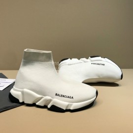 Balenciaga Fashion Sock Knitted Shoes For Men And Women White