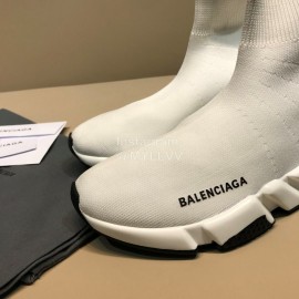 Balenciaga Fashion Sock Knitted Shoes For Men And Women White